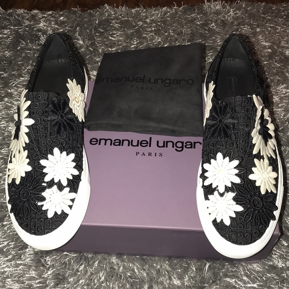 Emanuel Ungaro Sneakers blk floral New Reg. $435